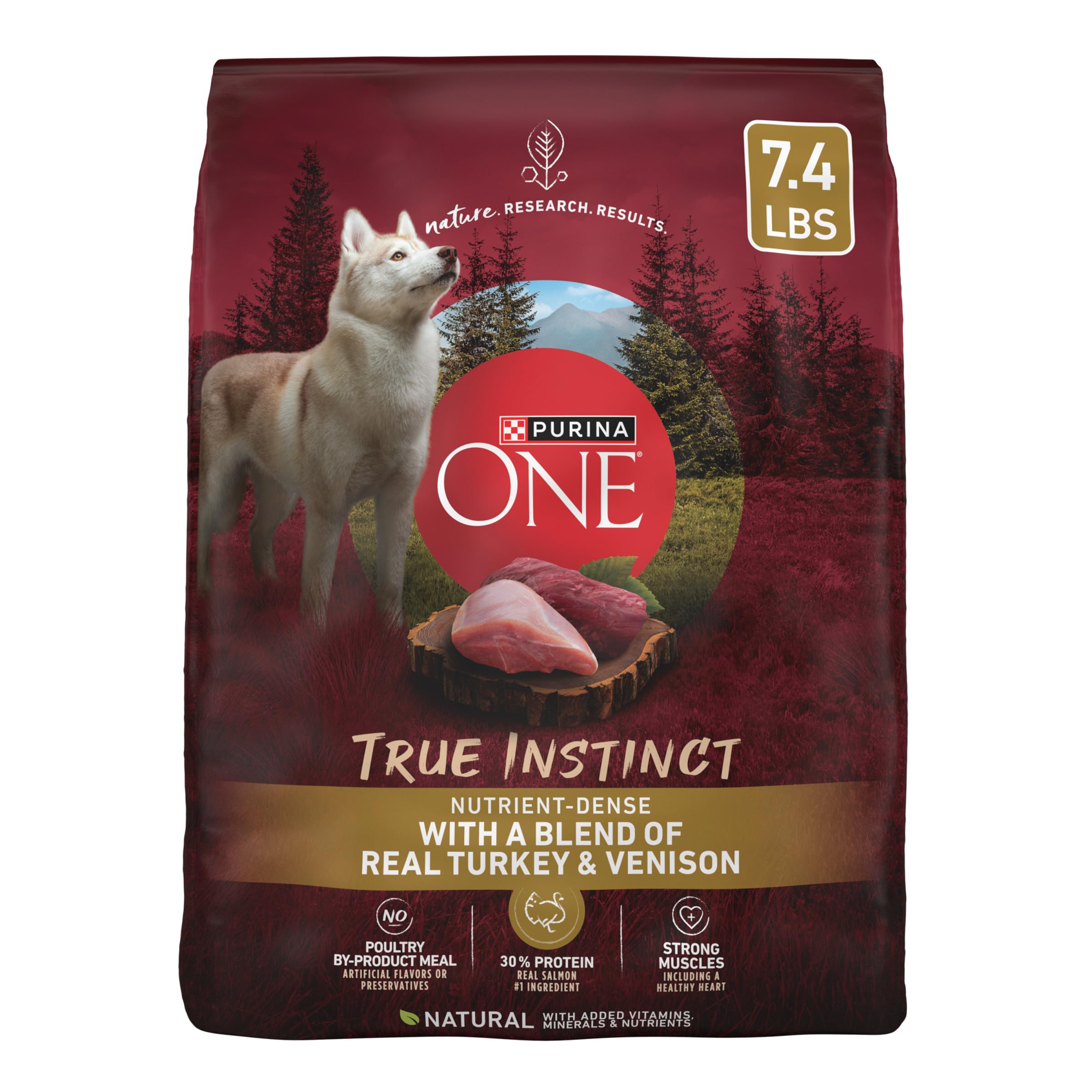 Purina ONE True Instinct With A Blend Of Real Turkey and Venison Dry Dog Food - 15 lb. Bag