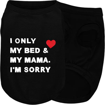 Stylish Cotton Dog Shirt with Print, Soft & Breathable, All-Season Comfort, Fits Most Breeds - Perfect Pet Apparel for Small, Medium, Large Dogs.Black&m