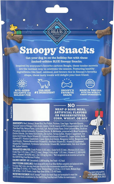 Snoopy Snacks Soft & Chewy Dog Treats, 3.5 oz Bag