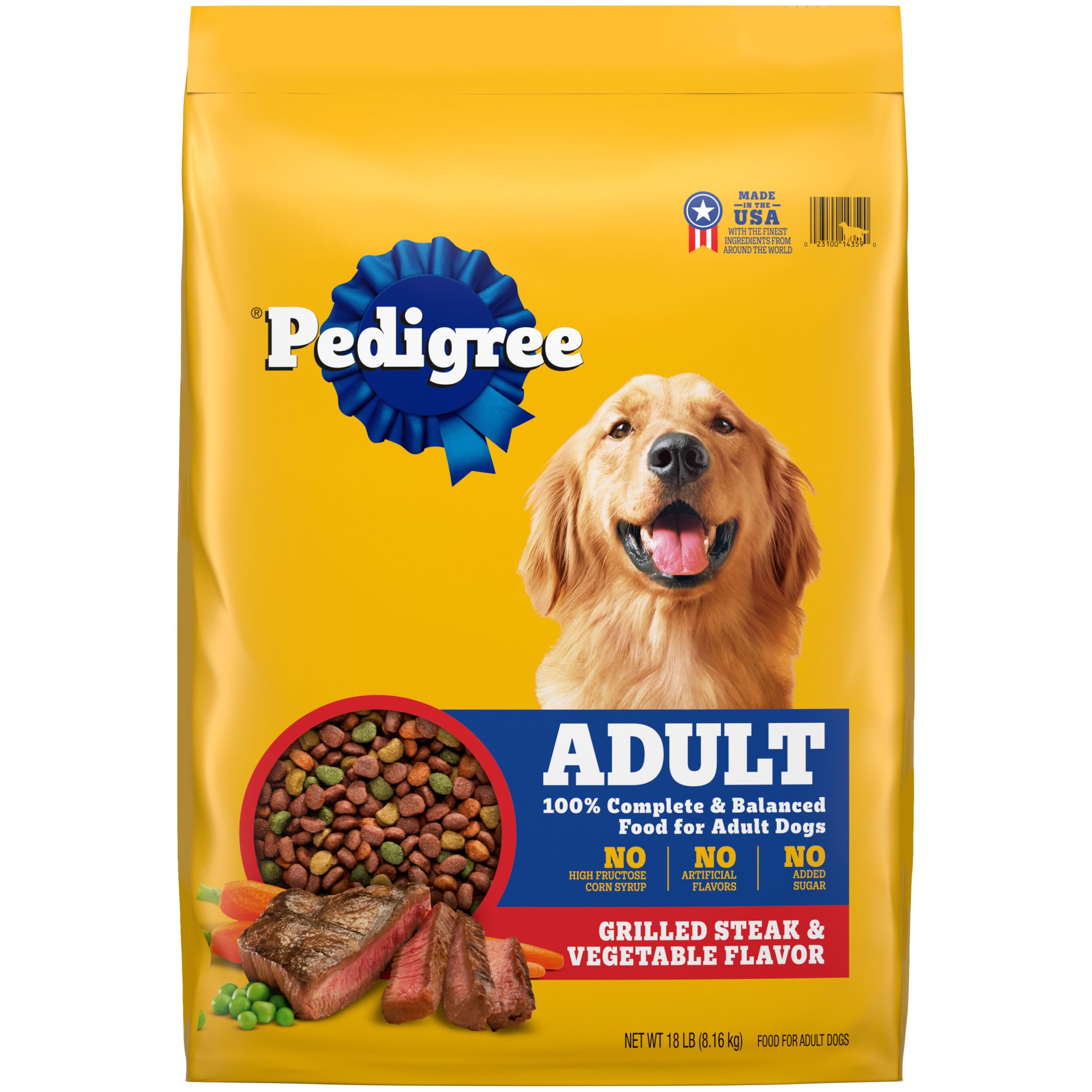 Pedigree Complete Nutrition Adult Dry Dog Food, Roasted Chicken & Vegetable Flavor,18 lb. Bag