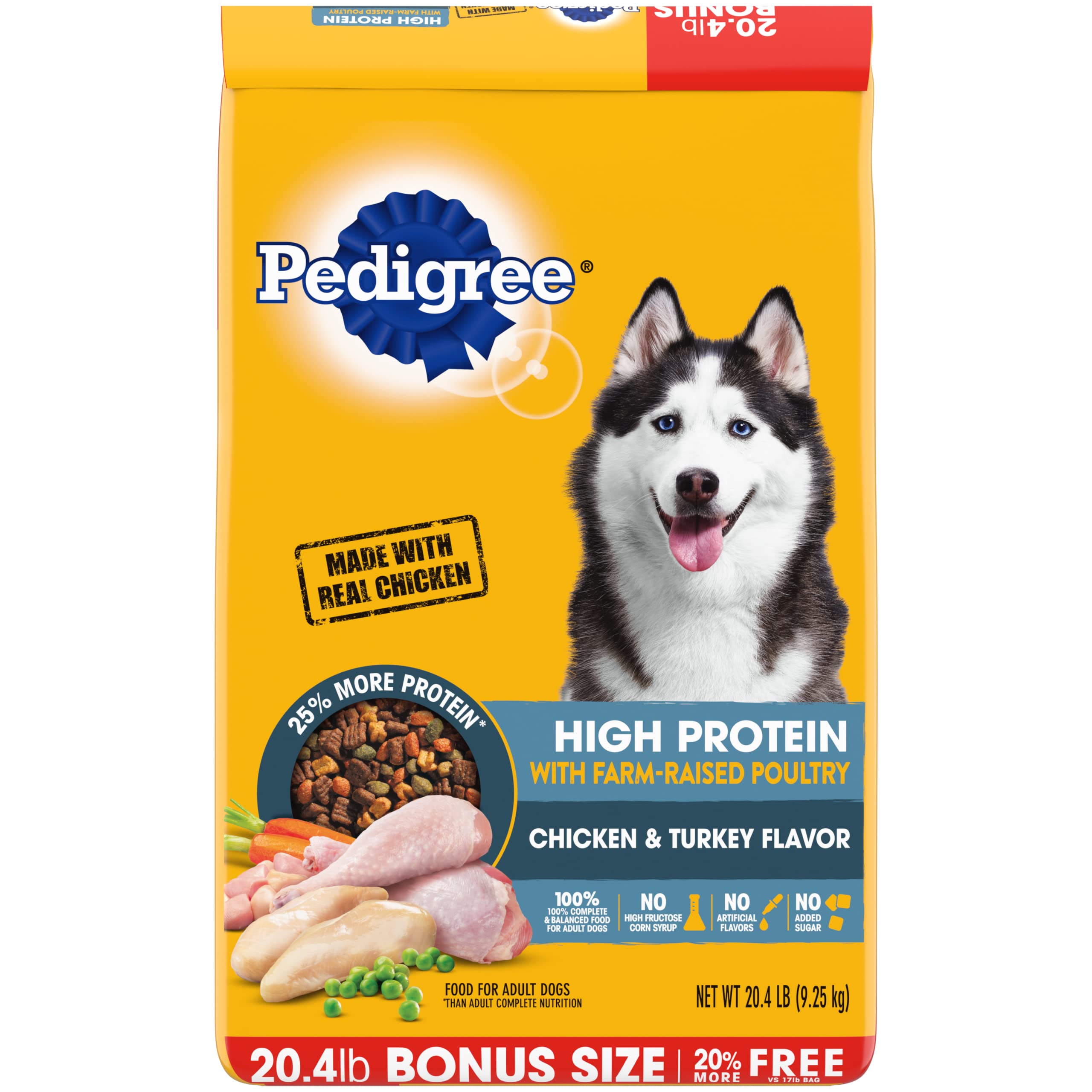Pedigree Complete Nutrition Adult Dry Dog Food, Roasted Chicken & Vegetable Flavor,18 lb. Bag