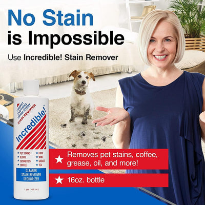 Removedor de manchas – Removedor instantáneo de manchas para manchas nuevas y viejas – Sangre, vino tinto, café, orina, cosméticos, manchas de mascotas y eliminador de olores – Alfombras