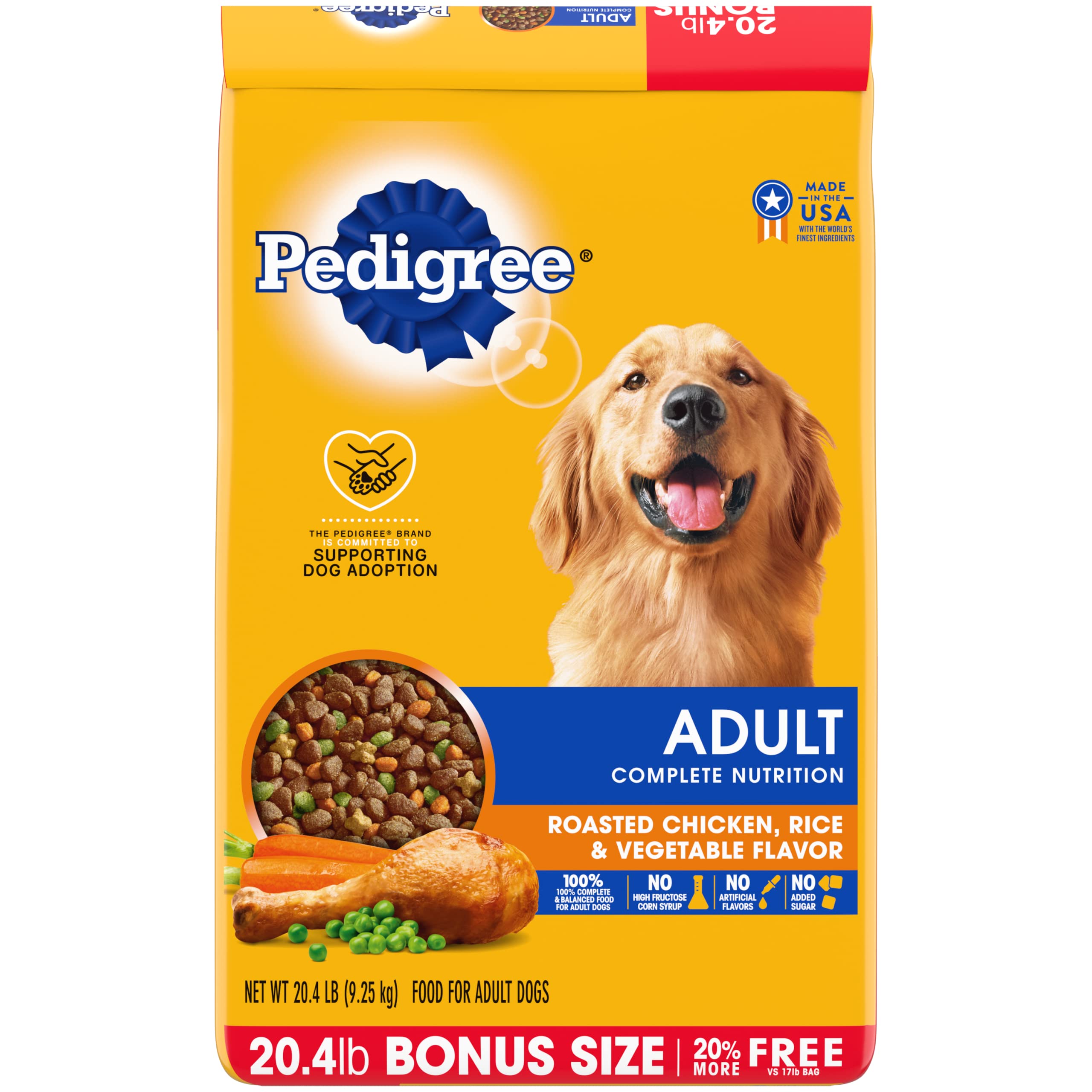 Pedigree Complete Nutrition Adult Dry Dog Food, Roasted Chicken & Vegetable Flavor,18 lb. Bag