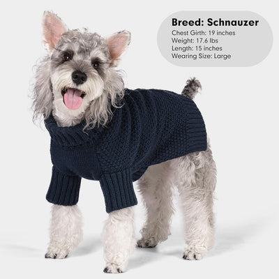 cyeollo Dog Sweaters for Small Dogs Turtleneck Knitted Sweaters with Leash Hole Fall Small Dog Clothes Winter Pets Apparel