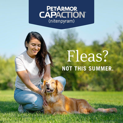 PetArmor CAPACTION (nitenpyram) Oral Flea Treatment for Dogs, Fast Acting Tablets Start Killing Fleas in 30 Minutes, Dogs Over 25 lbs, 6 Doses