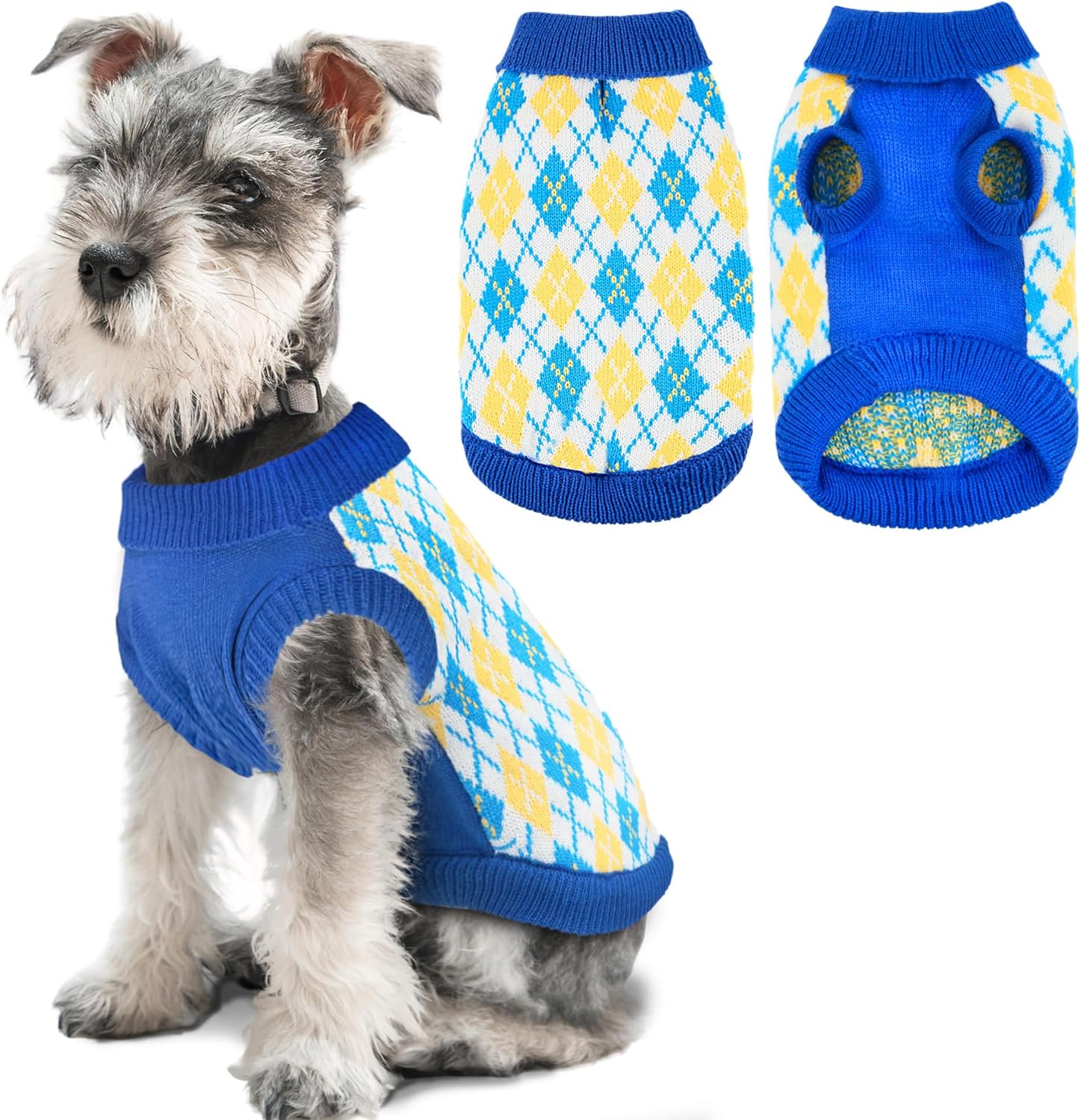 Dog Sweater, Soft Dog Sweaters for Small Medium Dogs Cats Girl Boy, Classic Knitted Turtleneck Outdoor Pet Clothes for Dogs Girl Boy, Christmas Puppy Kitten Sweater with Leash Hole, Red, Medium