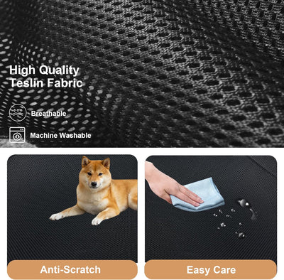 Elevated Dog Beds for Medium Dogs, Portable Raised Medium Dog Bed for Indoor & Outdoor Use, No-Slip Feet Pet Cots, Pet Hammock with Breathable Mesh, Black