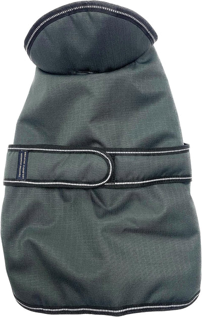 PetRageous 7303CGXL Juneau Waterproof Winter Dog Coat - Heavyweight Jacket with Full Chest Coverage, Dog Leash Opening - 23-Inch Long, Charcoal Grey