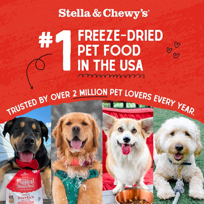 Stella & Chewy's Freeze-Dried Raw Beef Meal Mixers- Dog Food Topper and Mixer - Made with 95% Grass-Fed Beef, Organs & Bone - Perfect for Picky Eaters - Grain-Free - 18 oz