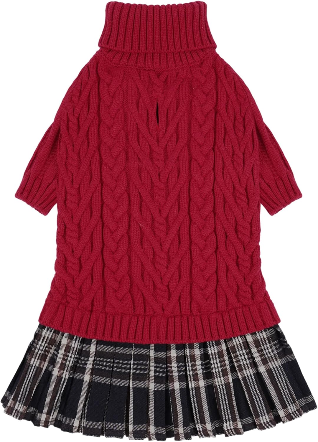 IECOii Big Girl Dog Sweater Dress, Cable Knit Sweater for Extra Large Dogs Girl,Purple,4XL, Cute Dog Warm Dress for Fall Winter, Good Stretcy Fit Knitwear for Giant Breed Dogs Female Indoor & Outdoor