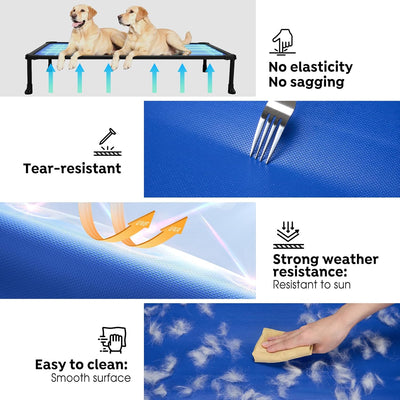 Veehoo Chew Proof Elevated Dog Bed, Durable Raised Training Platform for Large Dogs, Indoor or Outdoor Pet Cot System for Place, Agility, CWC2420CP