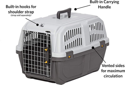 MidWest Homes for Pets Skudo Plastic Carrier, 24-Inch Ideal for Small Dogs with an Adult Weight of 13 - 25 Pounds