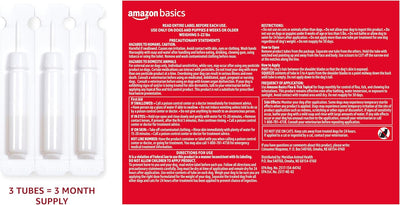 Amazon Basics Flea and Tick Topical Treatment for X-Large Dogs (89-132 Pounds), 3 Count (Previously Solimo)
