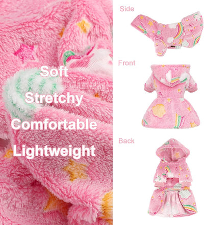 Kosiyi Dog Sweater Fleece Dog Hoodie Winter Dog Clothes for Small Dogs Boy Girl Pet Hoodies for Dogs Cold Weather Dog Coats Fall Dog Sweatshirt for Chihuahua Yorkie Cat Sweater Costume