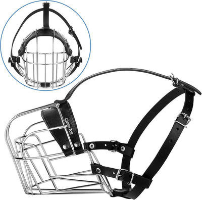 XL Metal Dog Muzzle for Large Sized Dogs – Heavy Duty Rottweiler Muzzle – Basket Extra Large Dog Muzzle for Barking and Biting Cane Corso, Mastiff, Labrador, Bulldog and Other Big Breeds