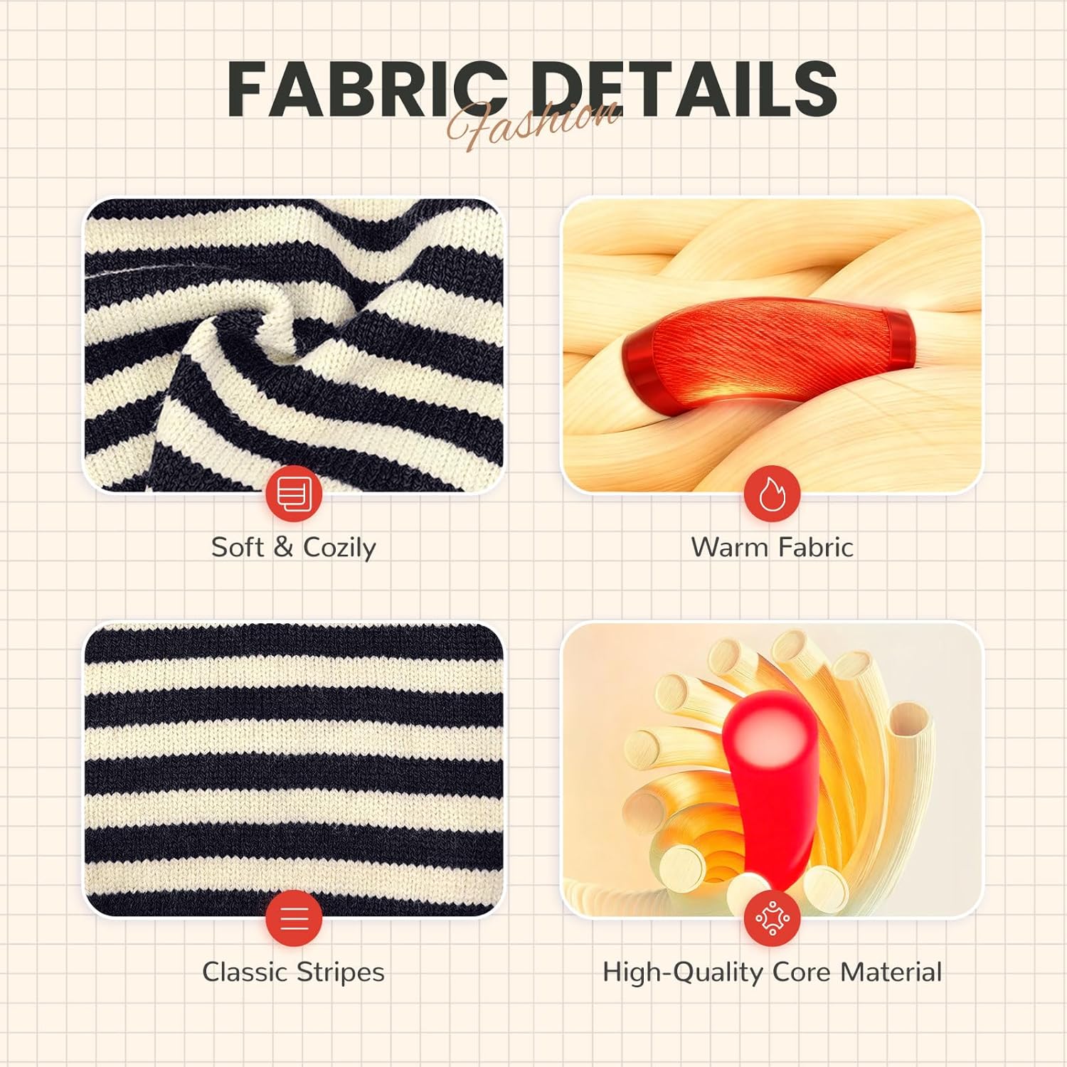 Dog Sweaters for Small Dogs with Cute Bear Pattern, Striped Soft Stretchable Warm Puppy Clothes for Small Dogs Cats, French Bulldog, Chihuahua for Winter