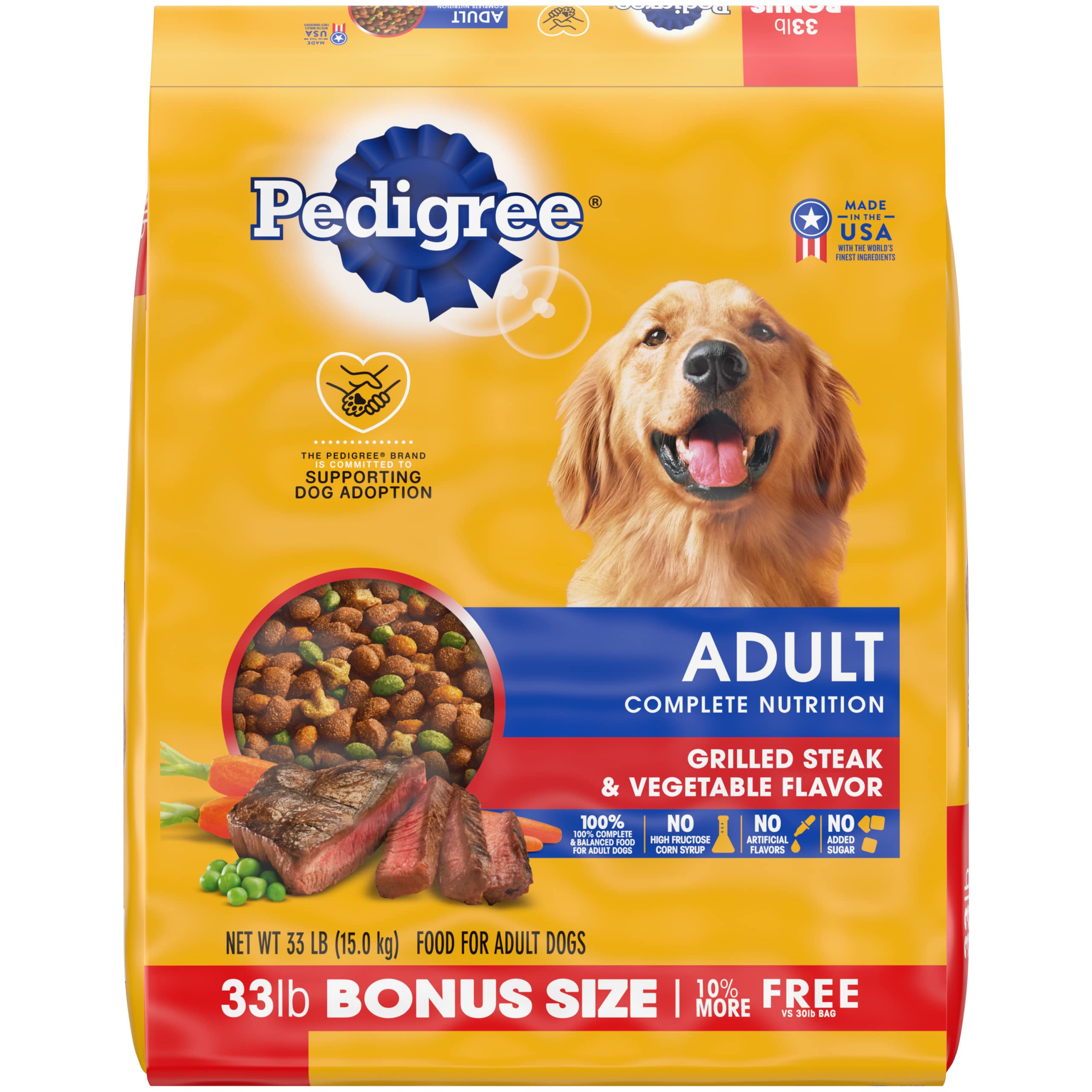 Pedigree Complete Nutrition Adult Dry Dog Food, Roasted Chicken & Vegetable Flavor,18 lb. Bag