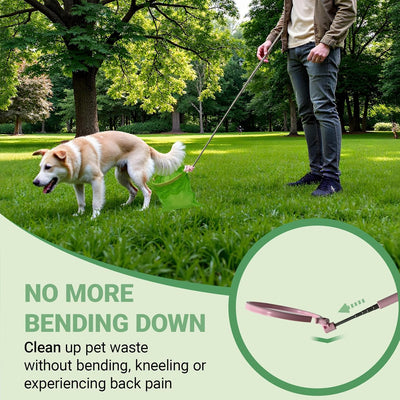 Wzxlj. Y Dog Pooper Scooper, 30" Extendable Handle, Lightweight for Small & Large Dogs, Pet Waste Removal Tool for Yard (Dog Pooper Scooper)