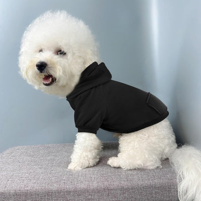 Idepet Pet Dog Hoodies Dog Clothes for Small Dogs Vest Chihuahua Clothes Warm Coat Jacket Autumn Puppy Outfits Cats Dogs Clothing(M,Black)