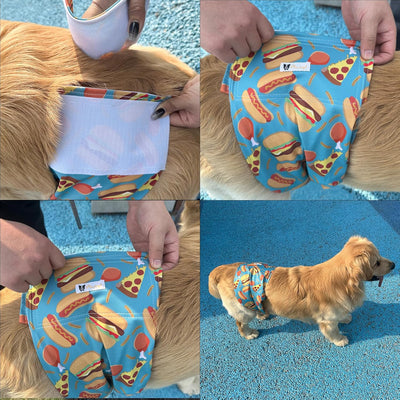 Dog Diapers Male Large High Absorbing Belly Band for Male Dogs Washable Male Diapers for Dogs with Cute Patterns 5packs (L, 14” - 18” Waist)