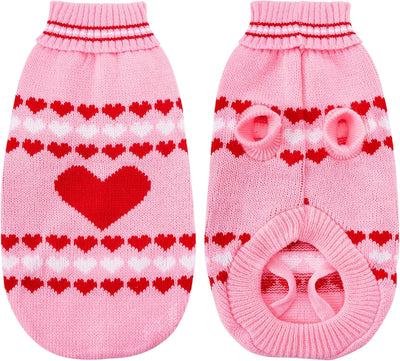 Dog Sweater Turtleneck Pet Sweaters Winter Coat Apparel Warm Knitted Holiday Clothes for Cat and Puppy (Large)