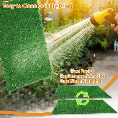 LOOBANI Dog Grass Pee Pads, Artificial Dog Grass Pads for Potty Tray, Fake Grass for Dogs to Pee On, Outdoor Indoor Pee Grass for Dog Potty (18*23 inch)