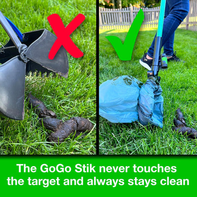 XP Totally Clean Pooper Scooper. You and Tool Stay Clean. Use Store Bags or Heavy Dootie Bags. Scoop Until Bag Fills. On extreme challenging surfaces, add the E-Z Wedge.