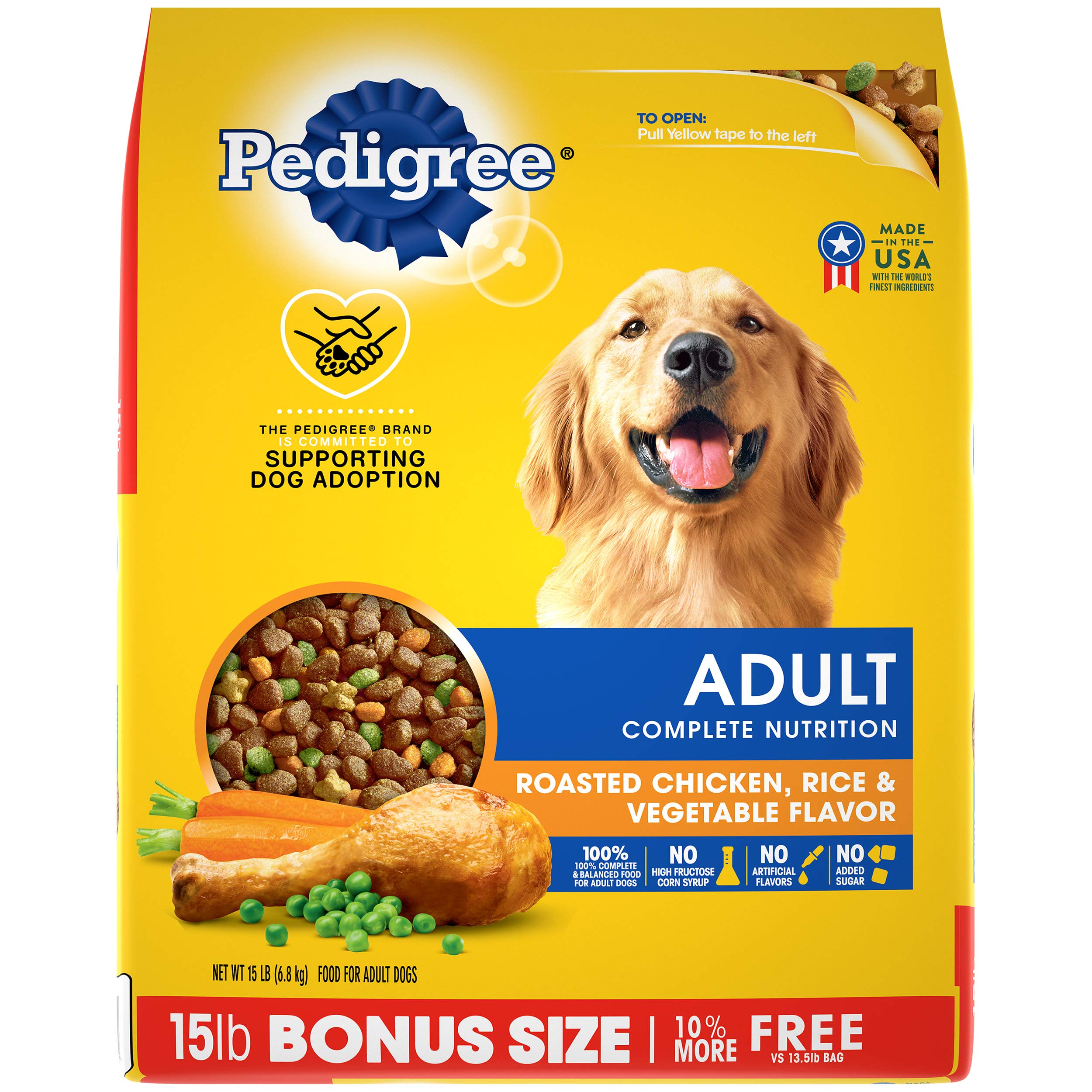 Pedigree Complete Nutrition Adult Dry Dog Food, Roasted Chicken & Vegetable Flavor,18 lb. Bag