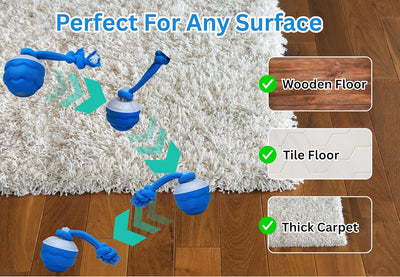 2026 New Interactive Dog Ball - Smart Automatic Rolling Toy with Chew Rope & Sound for Small to Medium Dogs, USB Rechargeable, Durable Dog Stimulation Toy to Keep Them Busy