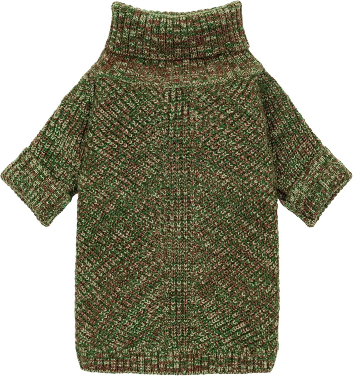 Fitwarm Thermal Knitted Dog Sweater Doggy Winter Coat Pet Clothes Doggie Turtleneck Jacket Puppy Outfits Cat Sweatsuit Sage Green Medium