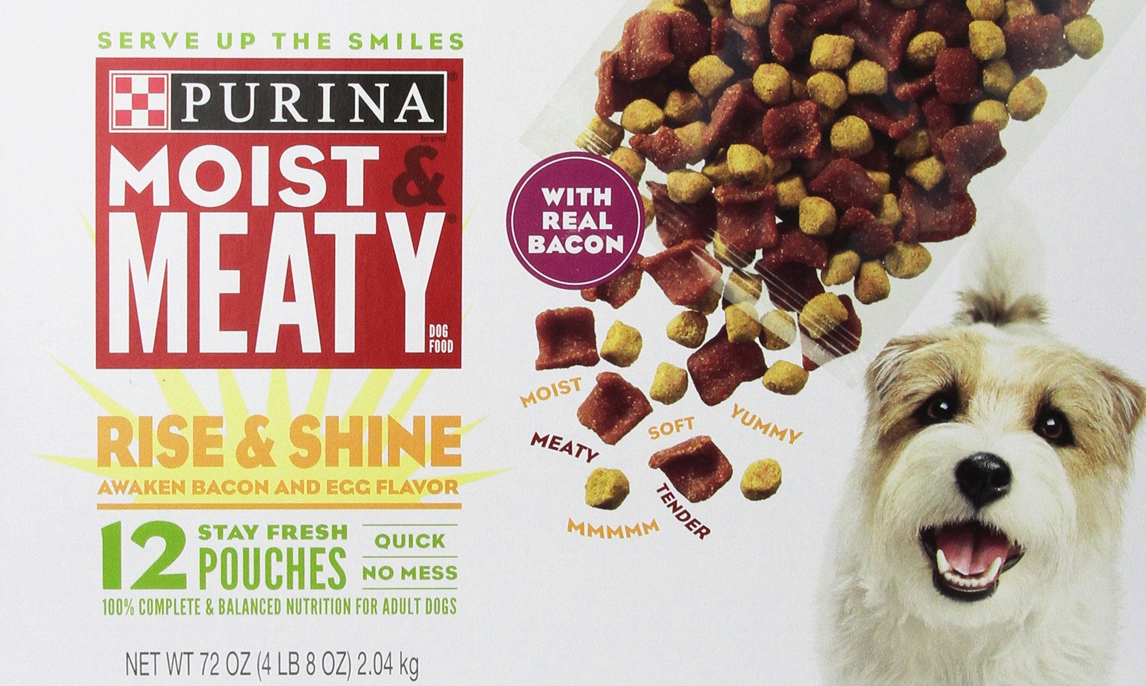 Purina Moist and Meaty Burger With Cheddar Cheese Flavor Dry Soft Dog Food Pouches - 36 ct. Pouch